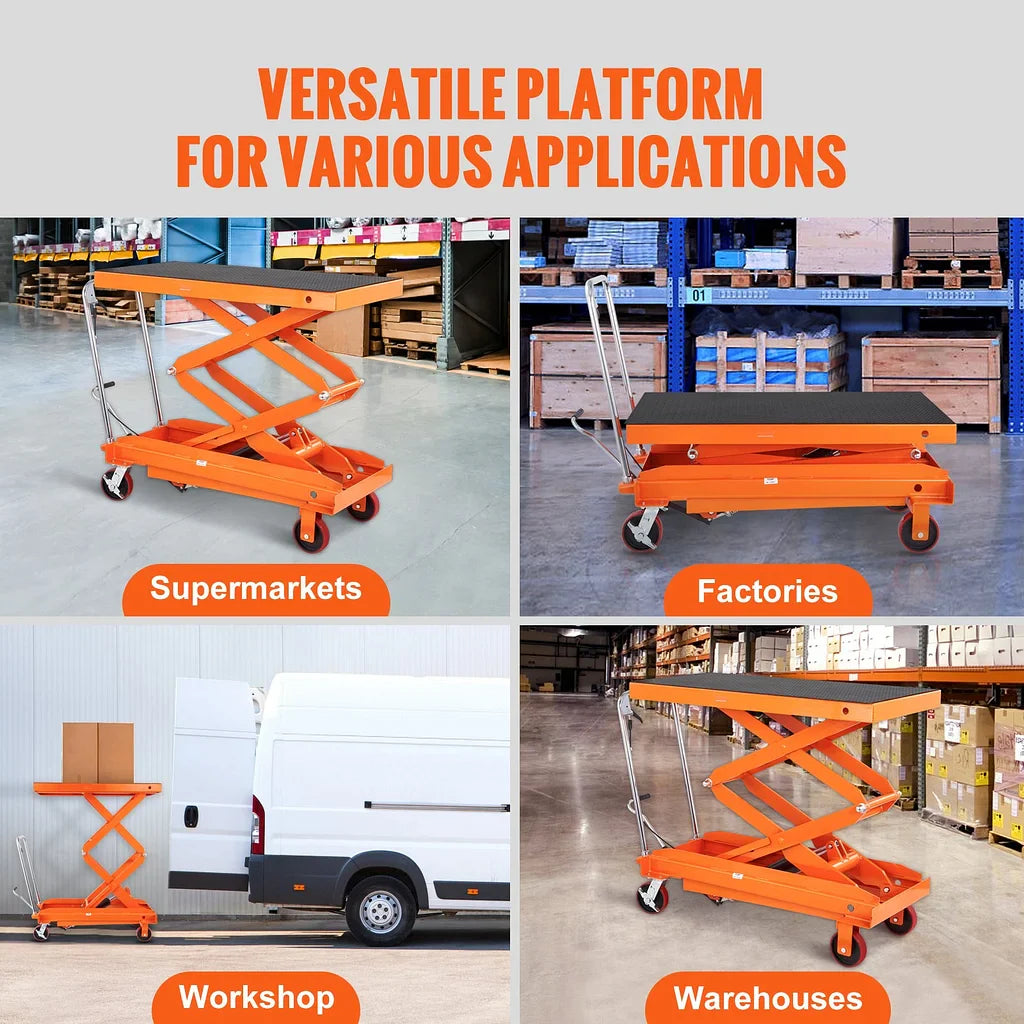 🔧 Portable Hydraulic Lift Table Cart